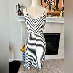 Caution to the Wind Striped Cotton Dress